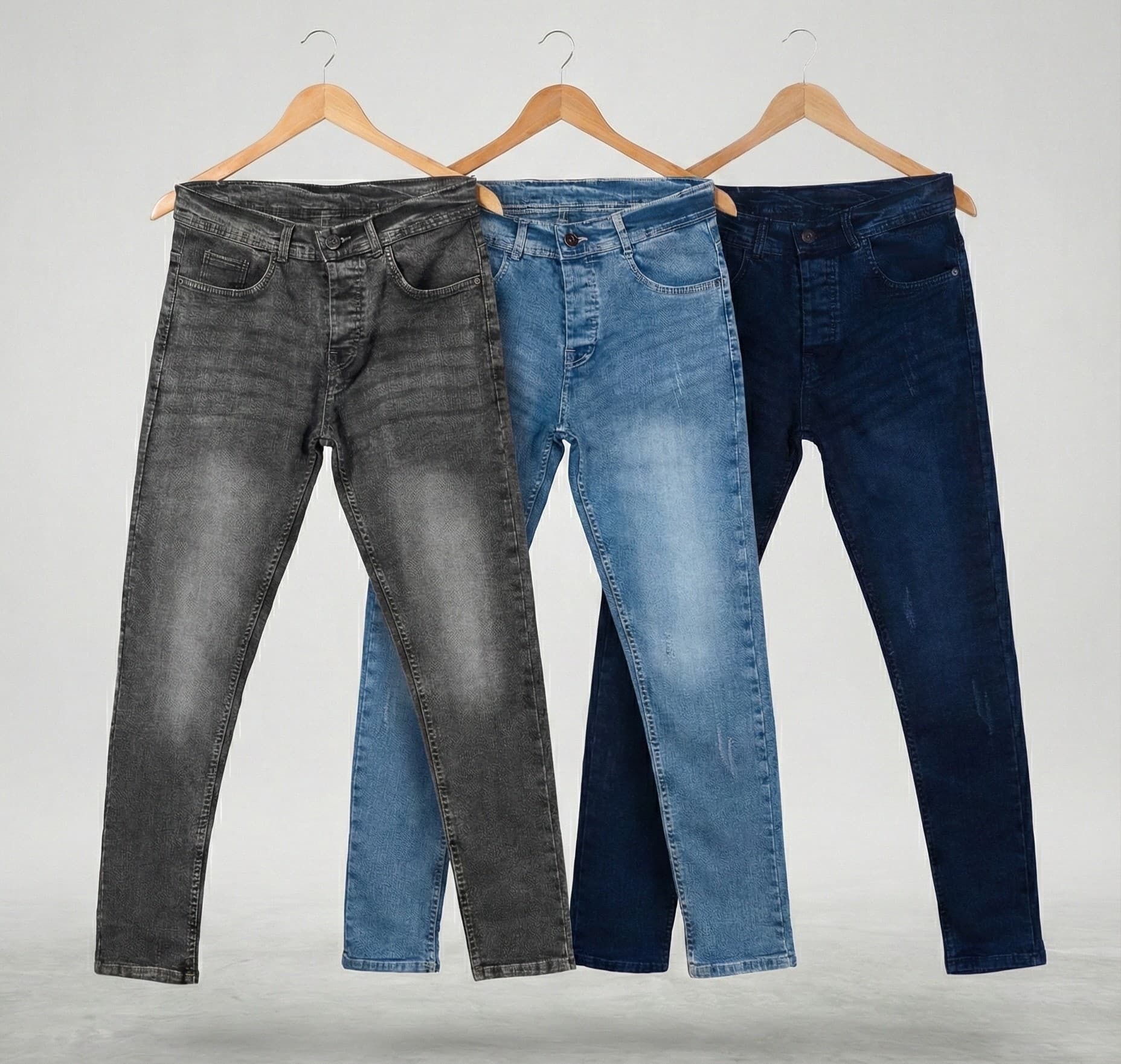 بنطلون جينز ليكرا سادة